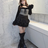ファー付きボレロ風トップス