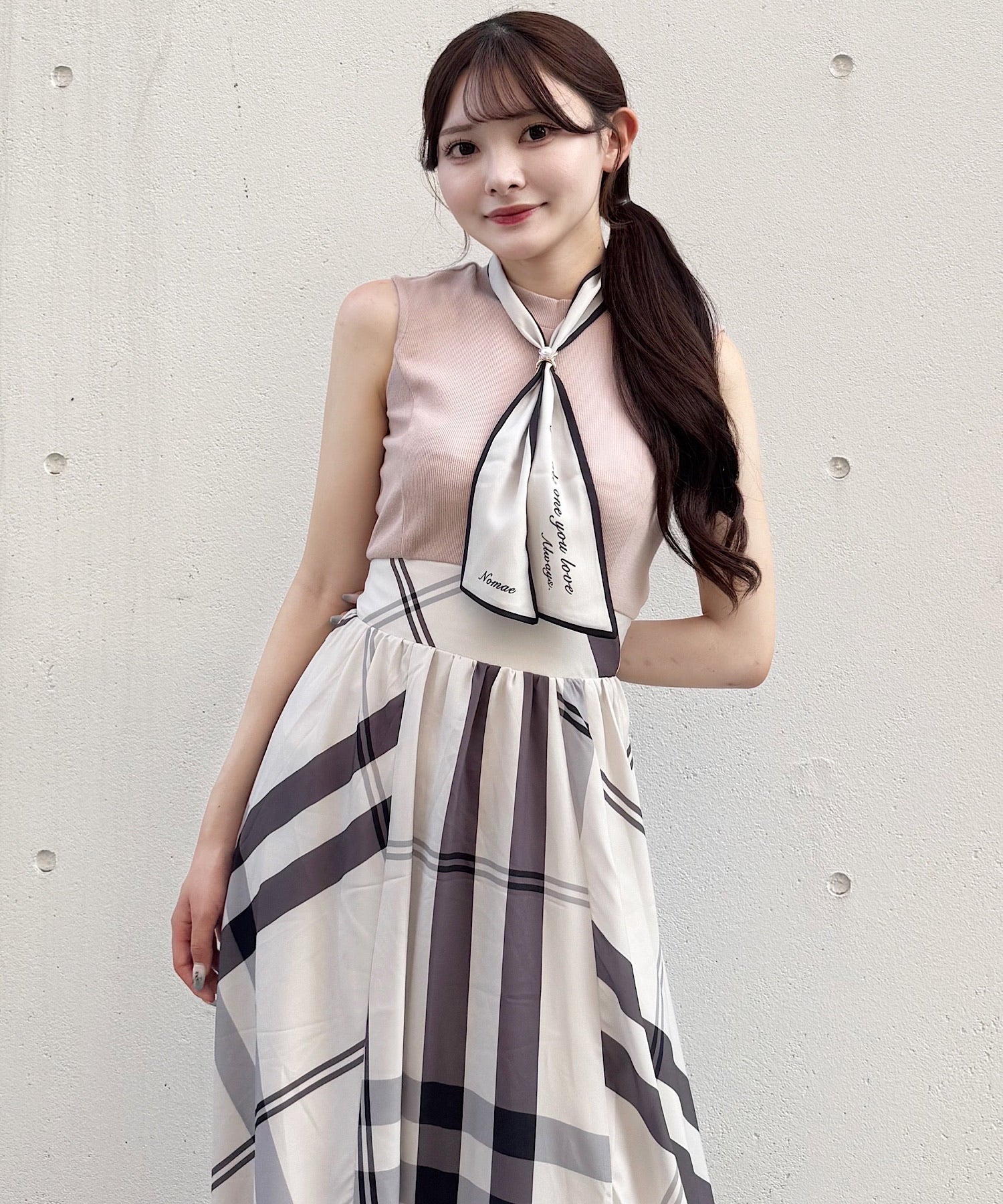 one way パーカーアンサンブルニットワンピース one way（ワンウェイ）の「パーカーアンサンブルニット