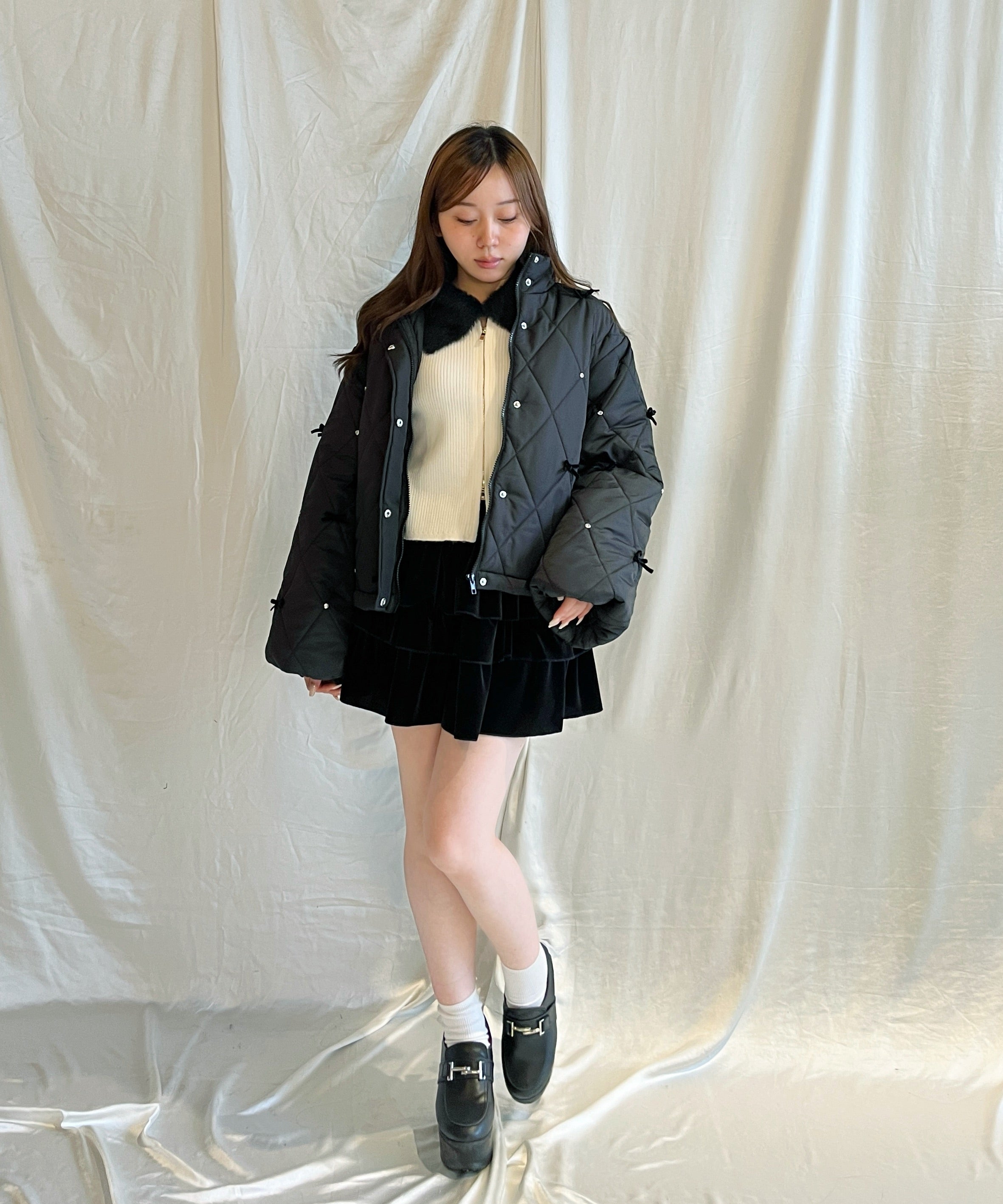 ばるみ:2wayリボンダウン 予約商品 11月下旬発送】リボンまみれダウン – PARK by one way