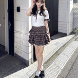 サイドリボンティアードスカート