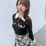 【予約商品10月下旬お届け】チェーンカラーZIPニット