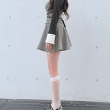 ショートブラウスレイヤードワンピース