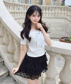 【6/12(金)新色発売スタート】フロントリボン半袖トップス