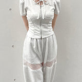 【SALE】レースパーカートップス（SET UP対応）