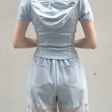 【SALE】レースパーカートップス（SET UP対応）