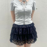 【SALE】レースパーカートップス（SET UP対応）