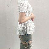 【SALE】チョーカーペプラムトップス