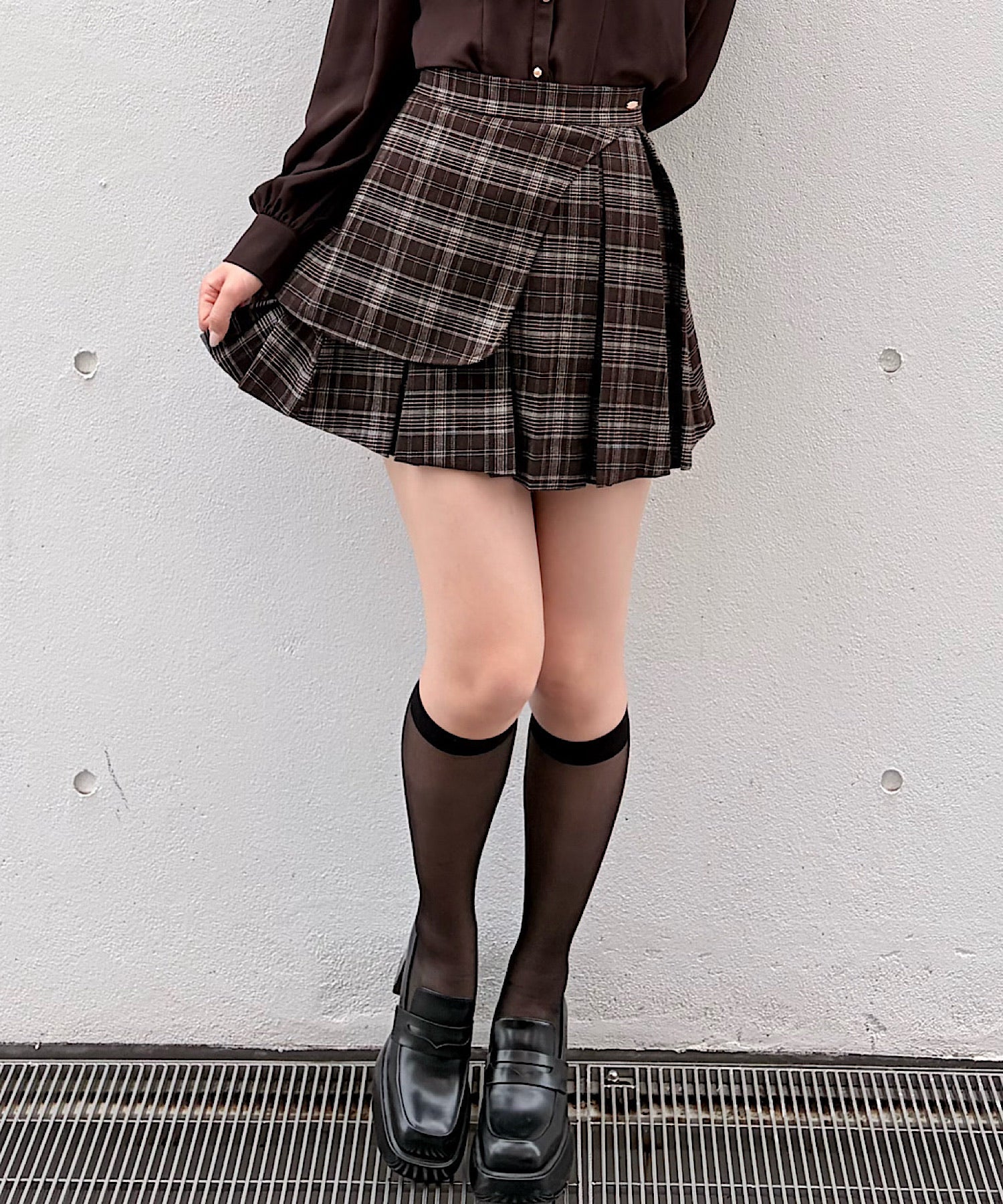 【予約商品9月下旬お届け】ケーププリーツスカート