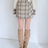 【予約商品 1月下旬発送】チェックミニタイトスカート