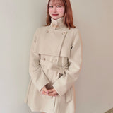 ビットスタンドカラーミドルコート