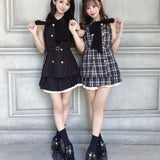 【7/27日(月)発売スタート】ダブル釦ノースリーブブラウス