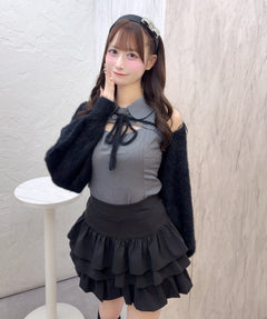 フェザーボレロアンサンブルトップス