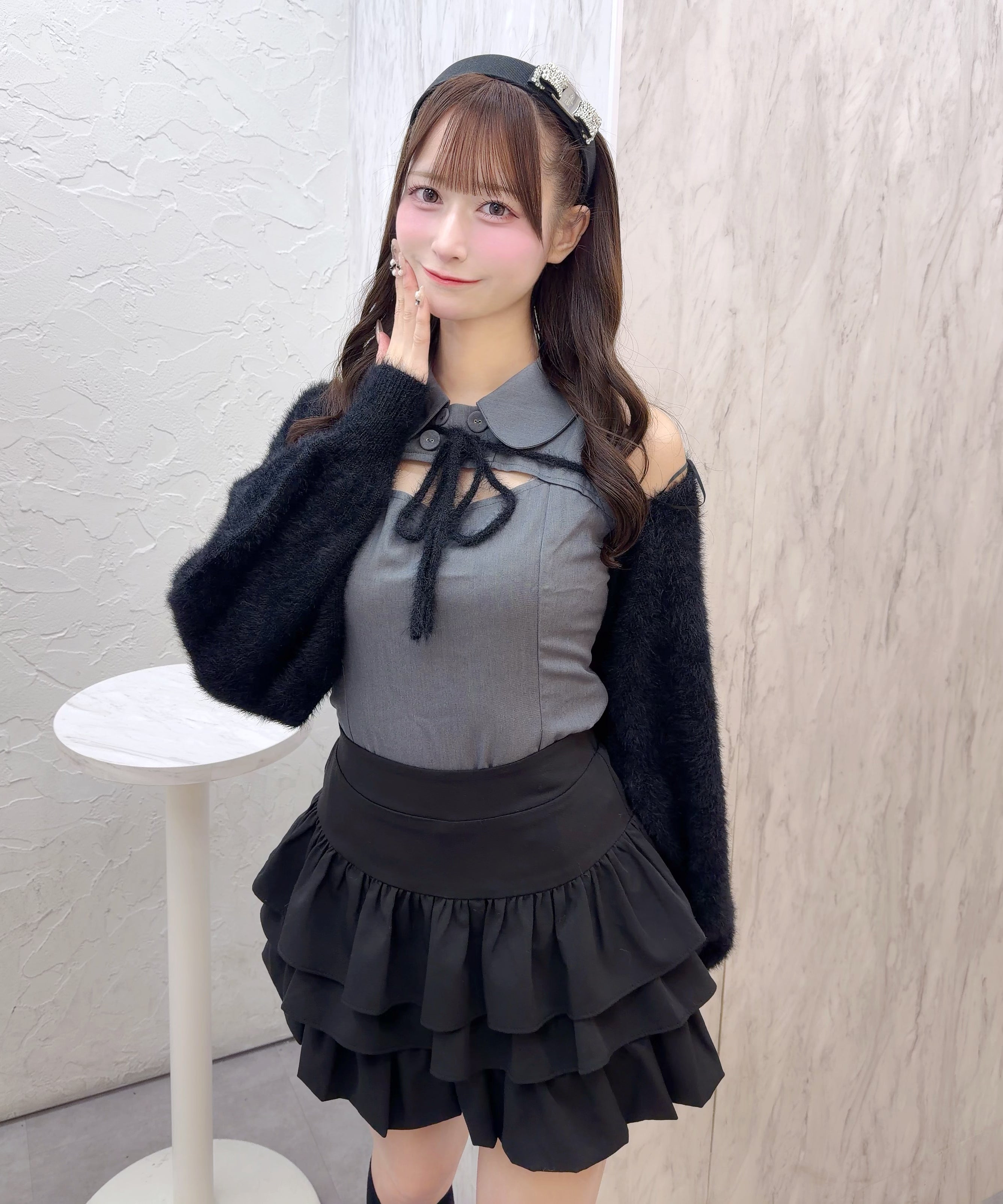 フェザーボレロアンサンブルトップス