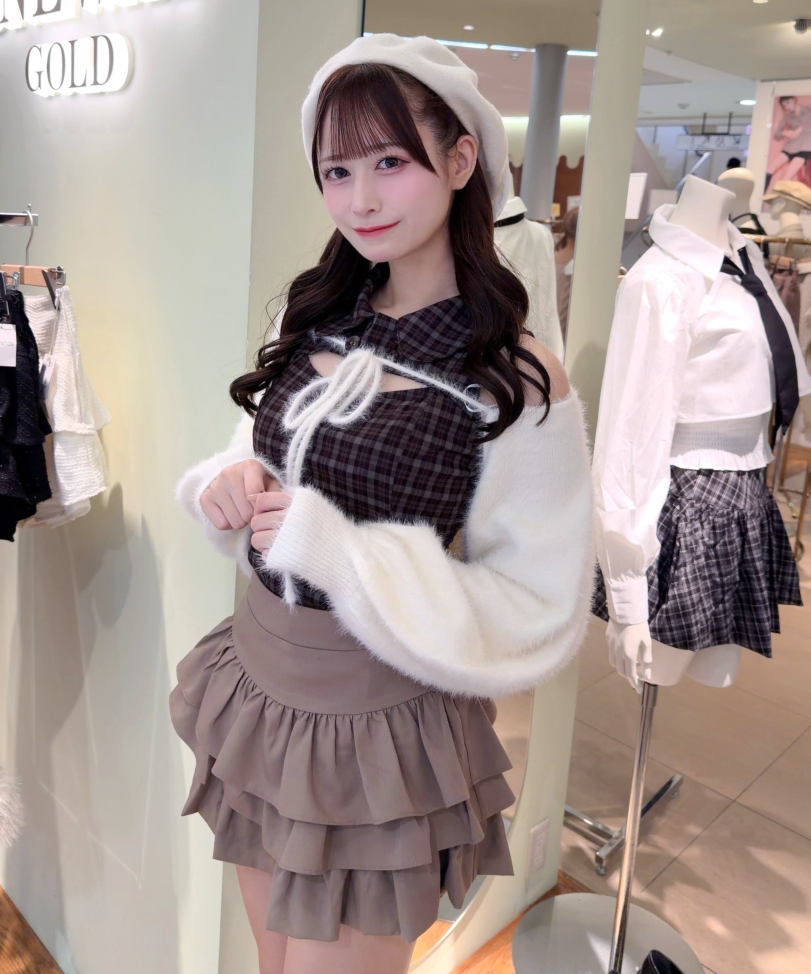 フェザーボレロアンサンブルトップス