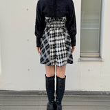 【予約商品 12月上旬発送】シャギーボレロミニチェックワンピース