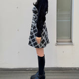 【予約商品 12月上旬発送】シャギーボレロミニチェックワンピース