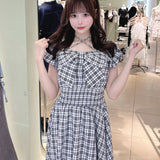 リボンオフショルワンピース