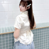 【SALE】フリルチェックシャツ