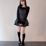 【 9月25日(金)発売スタート 】ファー付きレイヤード風ワンピース
