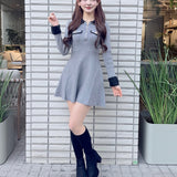 【予約商品 12月中旬発送】チェーンカラーZIPニットワンピース