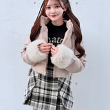 【予約商品12月中旬お届け】ラメツィードショートダウンコート