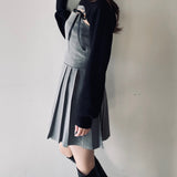 【予約商品9月中旬お届け】ショートニット×キャミワンピースセット