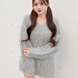 【予約商品12月中旬発送】バックリボンダーリンニット