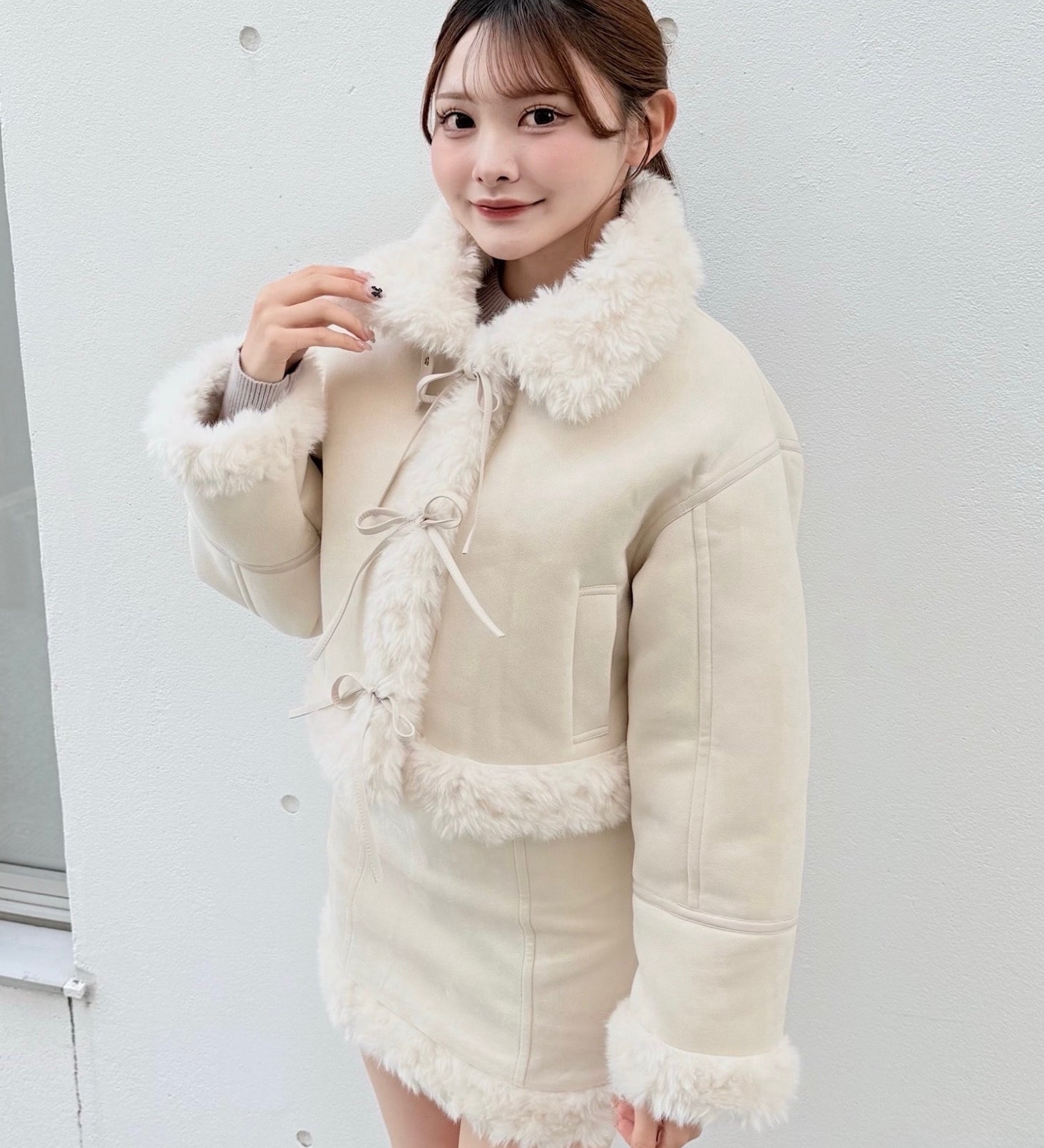 【予約商品12月中旬発送】リボンムートンジャケットセット