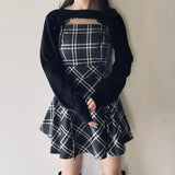 【予約商品9月中旬お届け】ショートニット×キャミワンピースセット