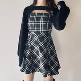 【予約商品9月中旬お届け】ショートニット×キャミワンピースセット