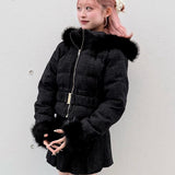 【予約商品12月中旬お届け】ラメツィードショートダウンコート