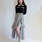 ビットラッフルスリットスカート