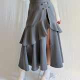 ビットラッフルスリットスカート