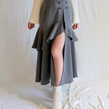 ビットラッフルスリットスカート