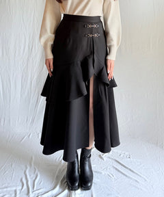 ビットラッフルスリットスカート