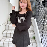 ボレロセットファーアーガイルトップス