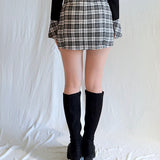 【予約商品 1月下旬発送】チェックミニタイトスカート