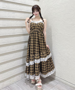 【SALE】レースフリルキャミワンピース