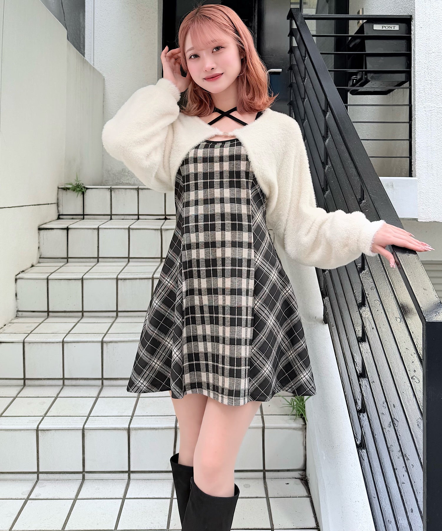 NOMAE one way ファーカフスバックリボントップス ベージュ IMG_4809.jpg?crop=center&