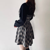 【予約商品9月中旬お届け】ショートニット×キャミワンピースセット