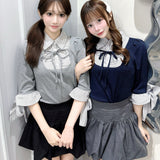 【8月28日(金)発売スタート】七分袖リボンドッキングテレコ