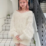 【予約商品12月中旬発送】バックリボンダーリンニット