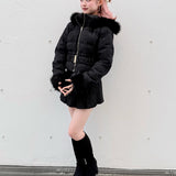 【予約商品12月中旬お届け】ラメツィードショートダウンコート