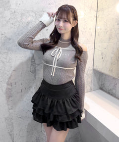 【10月9日(金)発売スタート】レイヤード風配色ニット