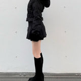 【予約商品12月中旬お届け】ラメツィードショートダウンコート