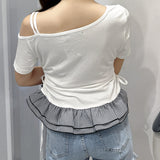 ワンショルストーンロゴTシャツ