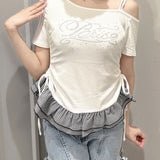 ワンショルストーンロゴTシャツ