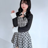 【予約商品2月上旬発送】ショートブラウスレイヤードワンピース