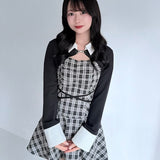 【予約商品2月上旬発送】ショートブラウスレイヤードワンピース