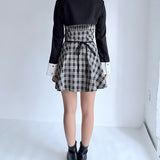 【予約商品2月上旬発送】ショートブラウスレイヤードワンピース